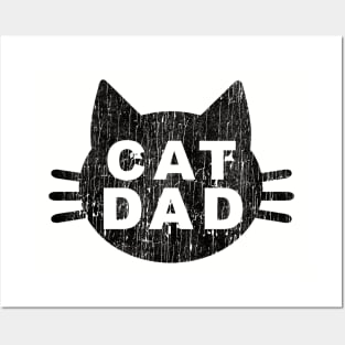 Cat Dad Silhouette \\ Vintage Art Posters and Art